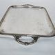 Serving tray with liqueur or other silver metal old art nouveau hallmark