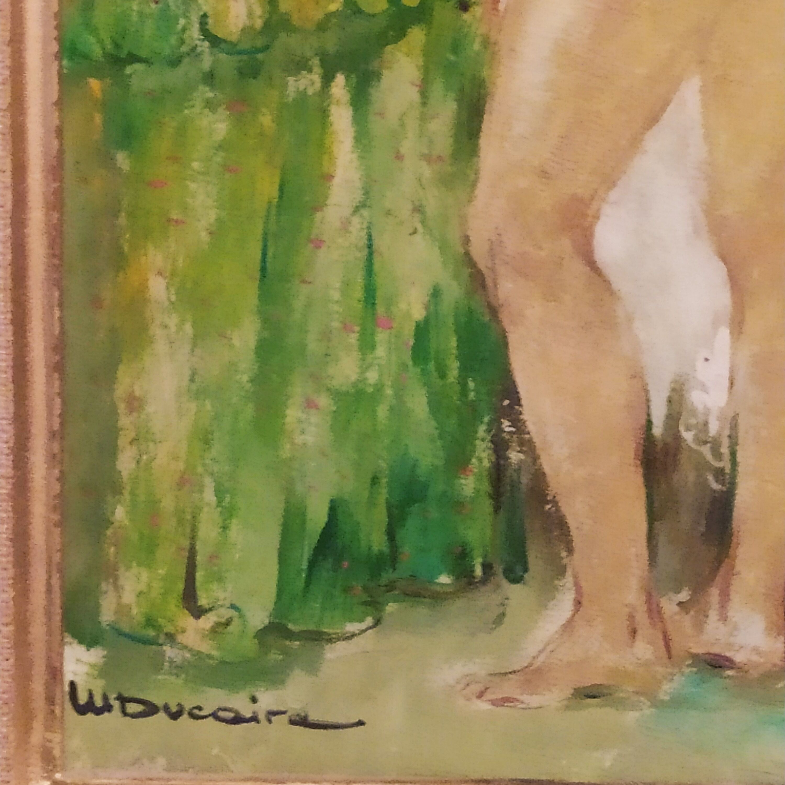 Femme nue devant sonmiroir Maryse Ducaire Roque (1911-1992)