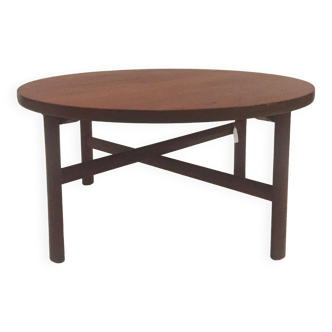 Scandinavian round teak coffee table