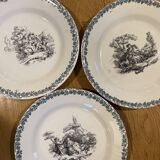 Set of 3 plates Terre de Fer