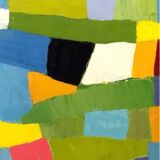 Tableau Vert Huile au couteau