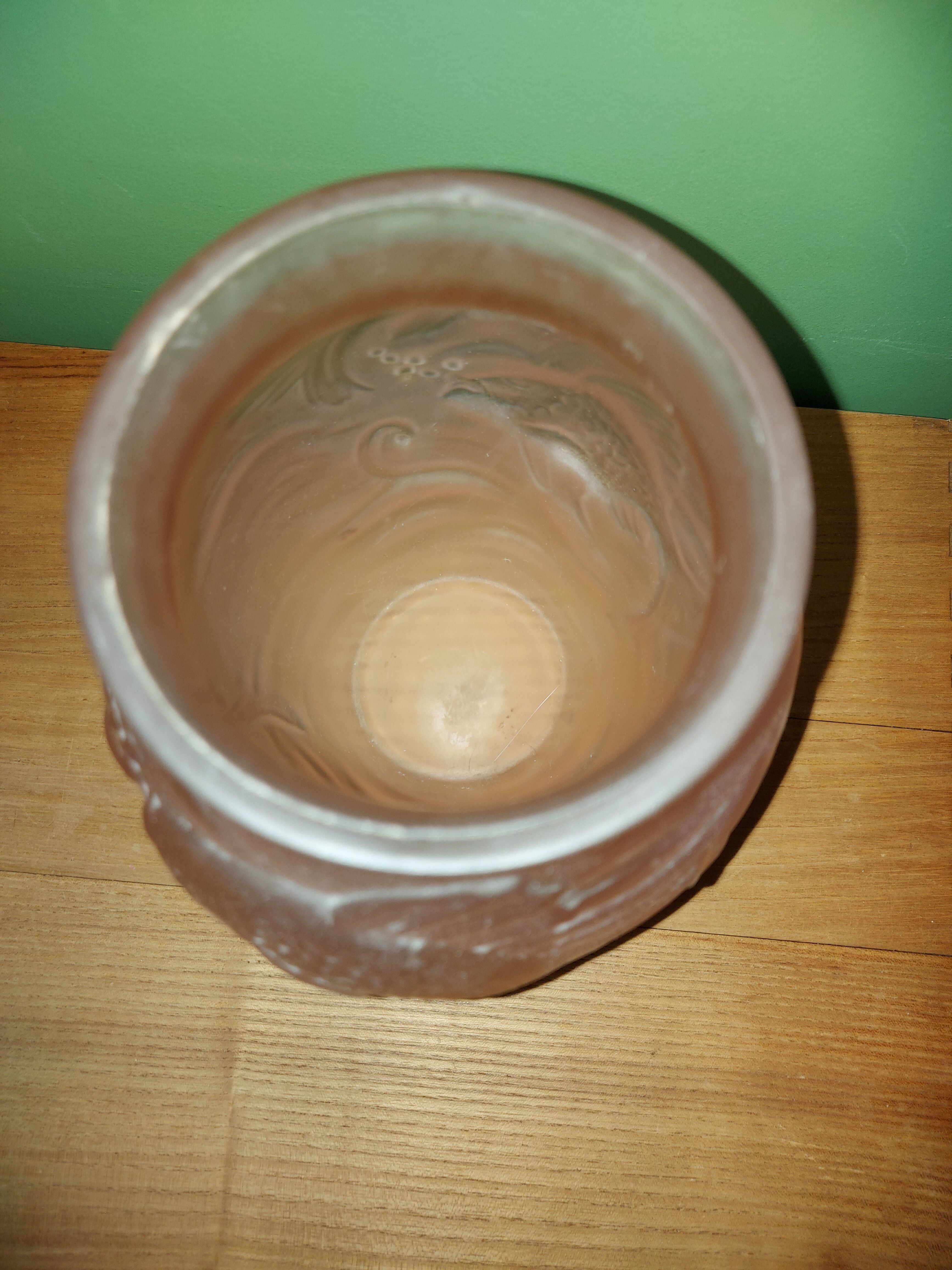 Art Deco moulded glass vase