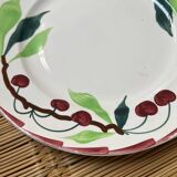 6 vintage flat plates Moulin des loups cherry patterns