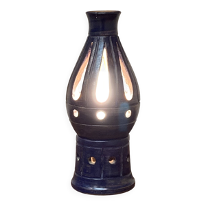 Lampe terre cuite émaillée