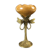 Art Nouveau Cup in Bronze & Porcelain