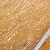 Large plateau 1970s in crumpled/frosted plexiglass & chrome strips