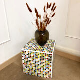 Multicolored ceramic cube