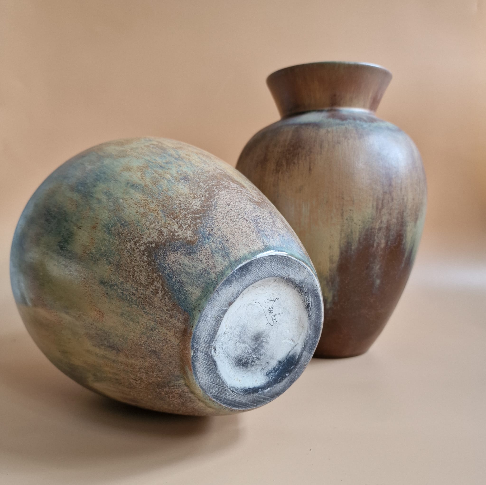 Denbac - Two vases - France - 1920-1949 - Art Deco style ceramics