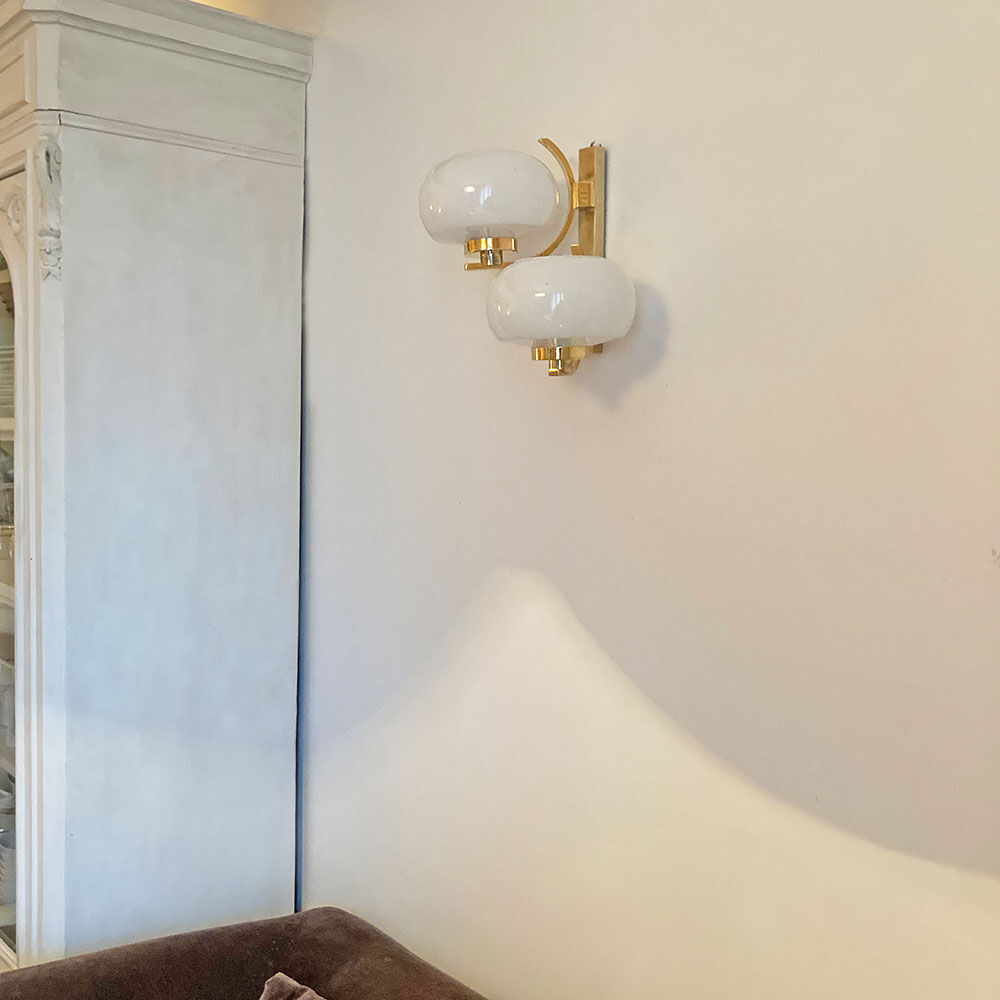 Double fire wall lamp