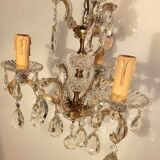 Ancien lustre à pampilles baroque
