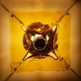 Mazzega Murano large wall sconce with 4 lights 1970s