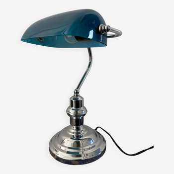 Blue banker notary lamp