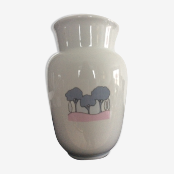 Vase Alpac en porcelaine des années 70-80