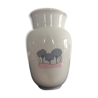 Vase Alpac en porcelaine des années 70-80