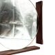 Mid-century teak table / wall mirror / vanity, Italy 1960s