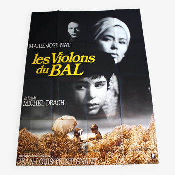 Affiche cinéma originale "Les Violons du Bal" 1974 Michel Drach 120x160 cm