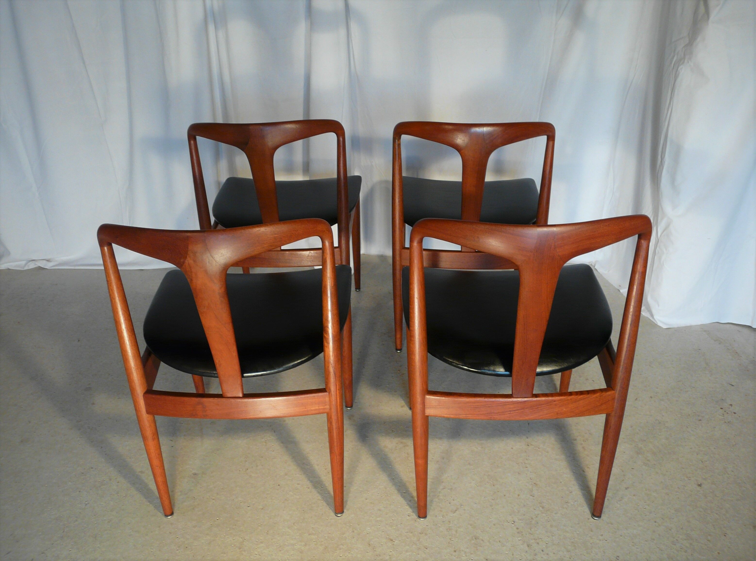 Four vintage Scandinavian chairs Johannes Andersen