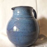 Blue ceramic glazed stoneware earthenware pitcher