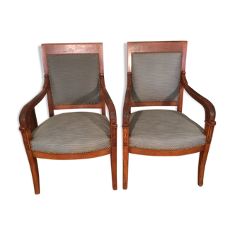Paire de fauteuils de style Empire