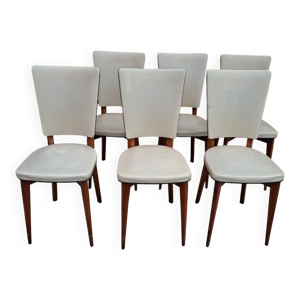 Lot 6 chaises Mid-Century - pieds