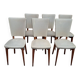 Lot 6 chaises Mid-Century scandinaves années 50-60 pieds compas vintage