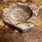 Ashtray, grey-beige marble catchall.