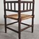 Chaise d’angle française provinciale ancienne en chêne sculpté, 1910