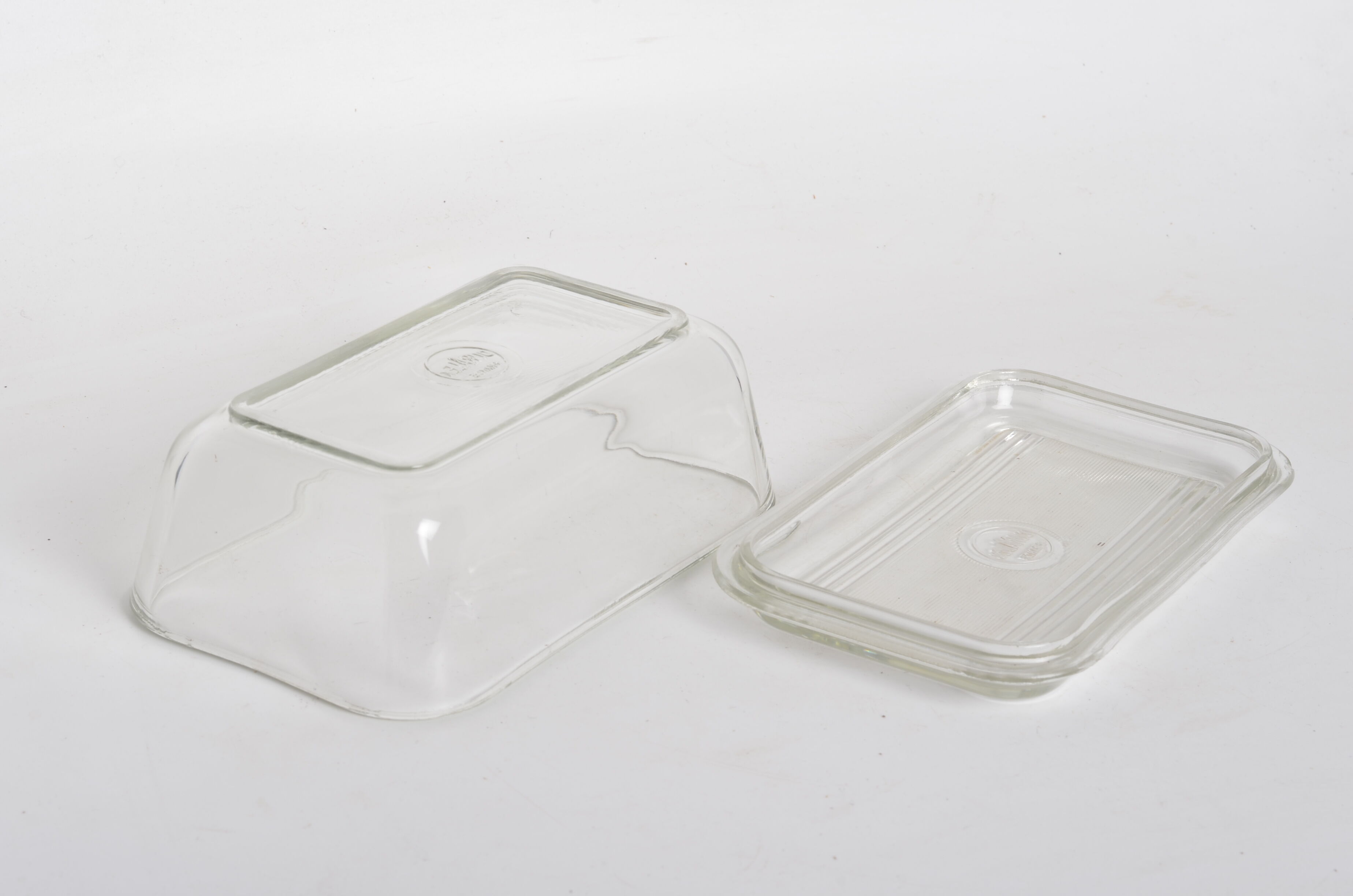 Duralex glass butter dish