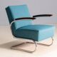 Pair of tubular armchairs model S 411, mid-20th century
