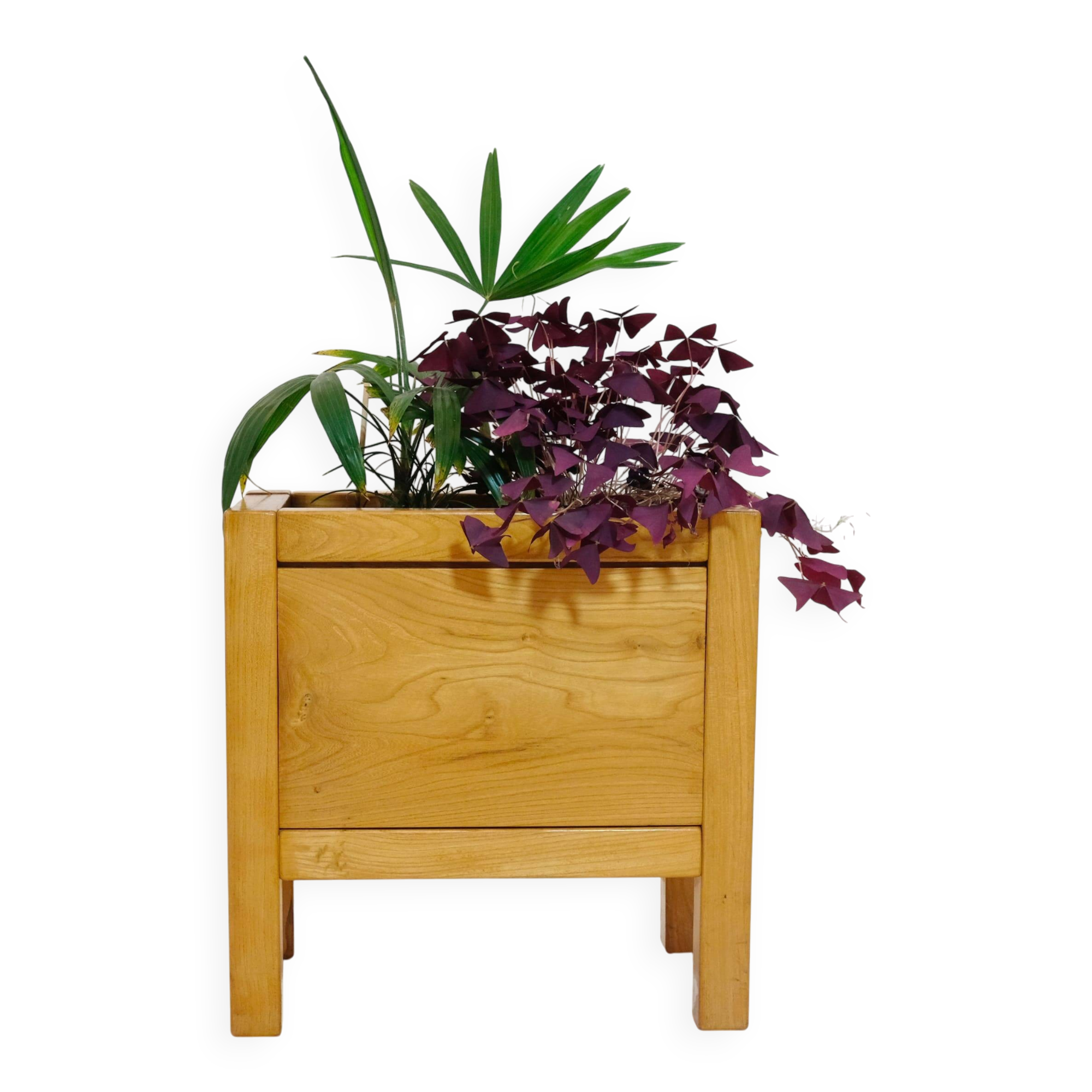 Solid wood planter from the 1970s-1980s.