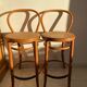 High bar chair in wickerwork