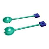 Postmodern Italian salad cutlery from the Euclid series by Michael Graves for Alessi, 1980s, set of 2.