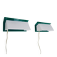 Paire d'appliques murales à volet Scandinave vert et blanc. Années 80