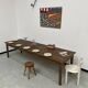 Table de ferme "Dark Brown" en chêne massif 300 X 90 cm
