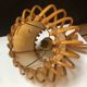 Vintage rattan wall lamps 60s, sold by 2
