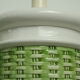Pair of legs of ceramic lamp basketry italy vintage