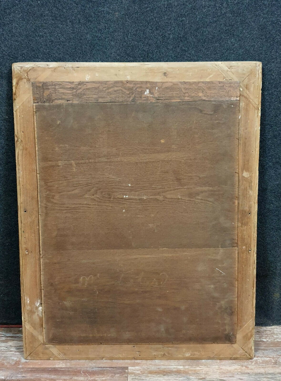 Miroir époque empire en bois doré 71x90cm