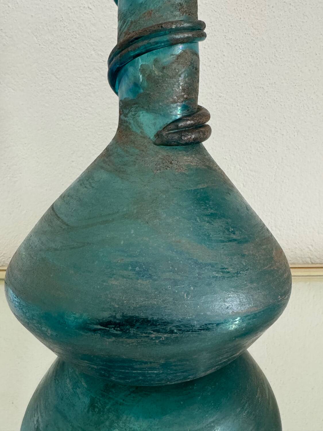 Large Murano glass vase Scavo Seguso 70s