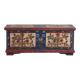 Antique blue folk art style chest (c.1920)