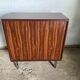 Storage cabinet 2 doors 2 shelves in veneer of rosewood vintage 1950
