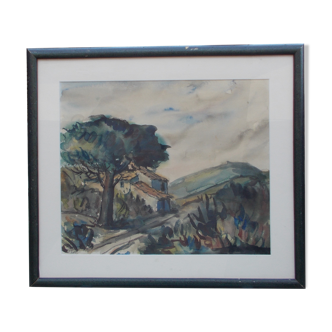 Landscape of Provence signed Max Escalon de Fonton