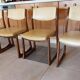 4 sled chairs, vintage