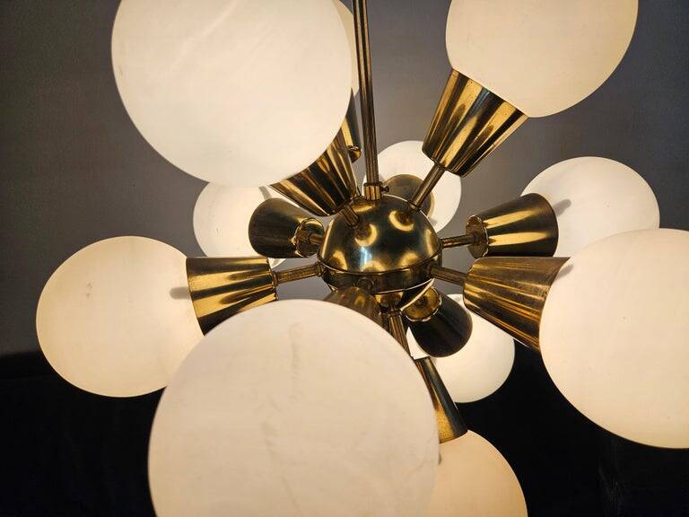 Rare Midcentury Chandelier Sputnik, Kamenicky Senov, 1970s