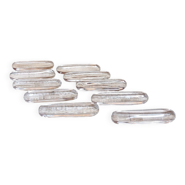 Lot de 10 portes couteaux en cristal de Daum
