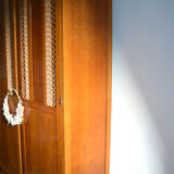 Wood and rattan wardrobe