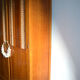 Armoire bois blond et rotin