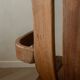Brutalist Oak Armchair with Sculptural High Back by De Puydt, 1960s