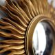 1950s witch's eye mirror in gold leaf "made in France"