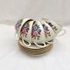 5 cups lot with French-made earthenware saucers size: height -5.5cm- D-8.5cm-