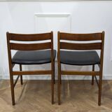 Set of 2 minimalist black chairs